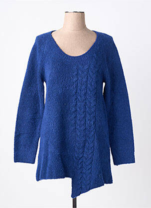 Pull tunique col rond manches longues bleu RHUM RAISIN femme