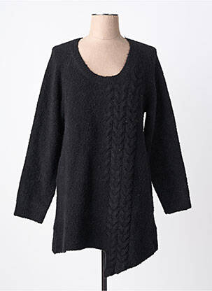 Pull tunique col rond manches longues noir RHUM RAISIN femme