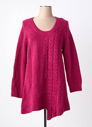 Pull tunique col rond manches longues violet RHUM RAISIN femme