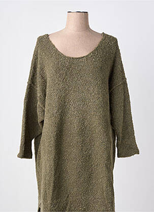 Pull tunique col rond manches longues vert RHUM RAISIN femme