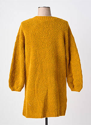 Gilet manches longues fermeture boutonnée sur le devant jaune RHUM RAISIN femme