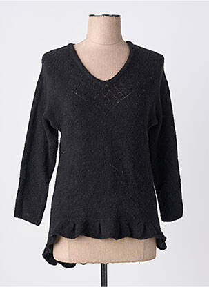 Pull coupe cintrée manches longues noir RHUM RAISIN femme