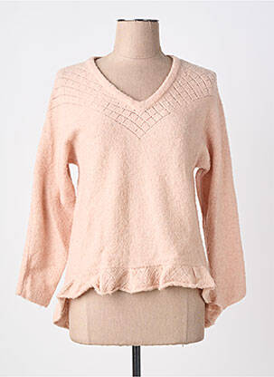 Pull coupe cintrée manches longues rose RHUM RAISIN femme