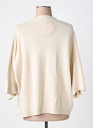 Pull coupe droite manches 3/4 beige RHUM RAISIN femme