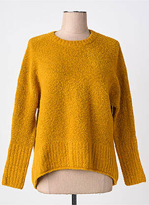 Pull coupe droite manches longues jaune RHUM RAISIN femme