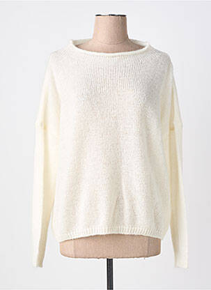 Pull coupe droite manches longues blanc RHUM RAISIN femme