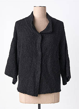 Gilet manches longues fermeture boutonnée sur le devant noir RHUM RAISIN femme