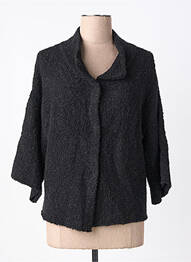 Gilet manches longues fermeture boutonnée sur le devant noir RHUM RAISIN femme
