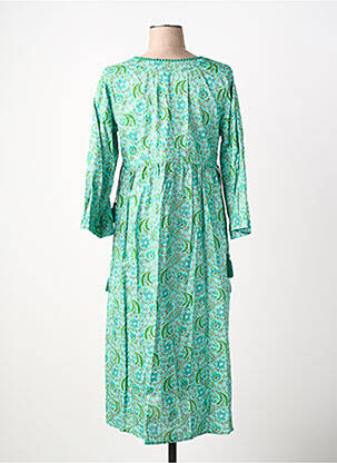 Robe mi-longue manches 3/4 manches 3/4 vert RHUM RAISIN femme