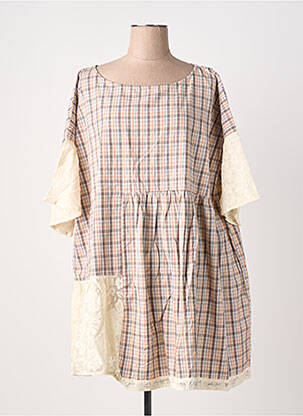 Tunique manches courtes col rond beige RHUM RAISIN femme