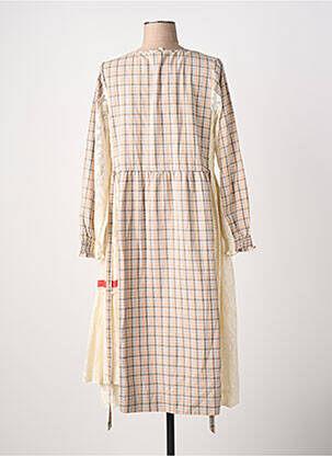 Robe mi-longue manches longues manches longues beige RHUM RAISIN femme