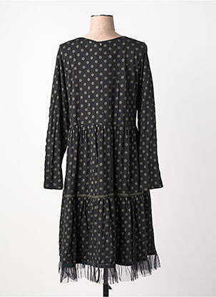 Robe mi-longue manches longues manches longues noir RHUM RAISIN femme