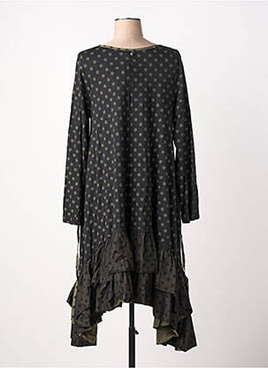Robe mi-longue manches longues manches longues noir RHUM RAISIN femme