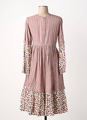 Robe mi-longue manches longues manches longues rose RHUM RAISIN femme