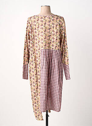 Robe mi-longue imprimé fleurs manches longues rose RHUM RAISIN femme