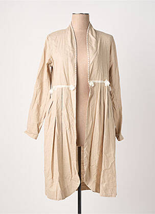 Veste casual coupe droite beige fonce RHUM RAISIN femme