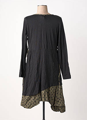 Robe mi-longue manches longues manches longues noir RHUM RAISIN femme