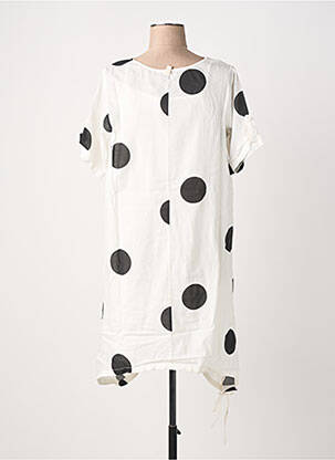 Robe mi-longue manches courtes manches courtes blanc RHUM RAISIN femme