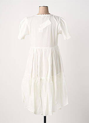 Robe mi-longue manches courtes manches courtes blanc RHUM RAISIN femme