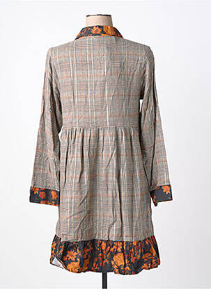 Robe courte manches longues manches longues orange RHUM RAISIN femme