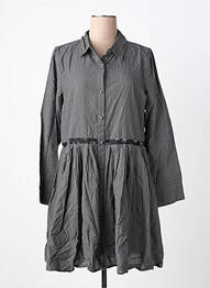 Robe courte coupe évasée manches longues gris RHUM RAISIN femme