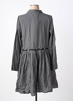 Robe courte coupe évasée manches longues gris RHUM RAISIN femme