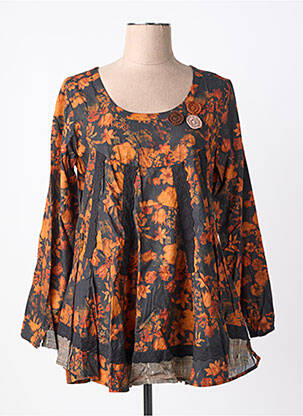 Tunique manches longues col rond orange RHUM RAISIN femme