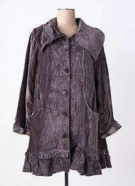 Manteau long poches sans capuche gris RHUM RAISIN femme