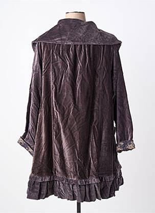 Manteau long poches sans capuche gris RHUM RAISIN femme