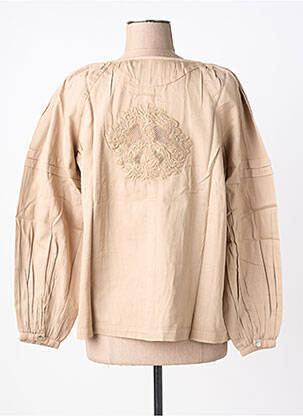 Chemisier coupe droite manches longues beige RHUM RAISIN femme