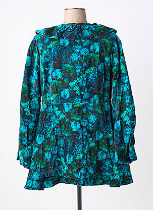 Manteau court fermeture boutonnée sur le devant sans capuche bleu RHUM RAISIN femme