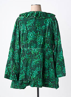 Manteau court fermeture boutonnée sur le devant sans capuche vert RHUM RAISIN femme
