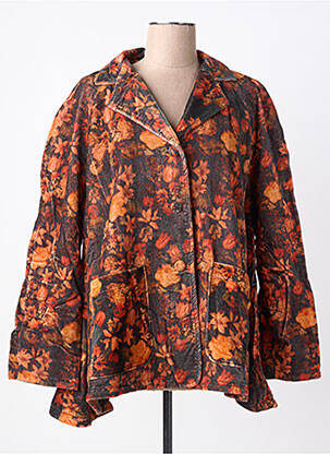 Veste casual col tailleur orange RHUM RAISIN femme