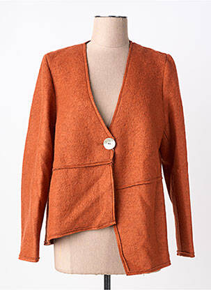 Veste casual fermeture boutonnée sur le devant orange RHUM RAISIN femme
