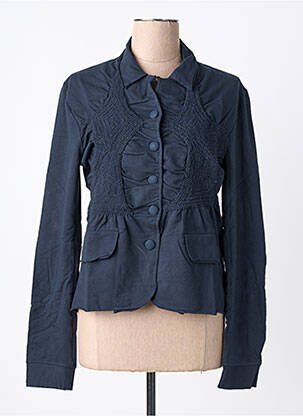 Veste casual col chemisier bleu RHUM RAISIN femme