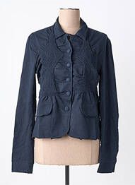 Veste casual col chemisier bleu RHUM RAISIN femme