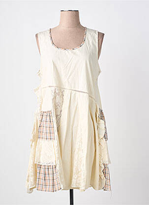Robe mi-longue sans manche sans manche beige RHUM RAISIN femme