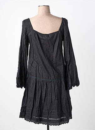 Robe mi-longue manches longues manches longues noir RHUM RAISIN femme