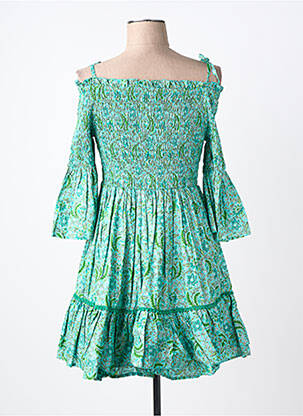 Robe courte manches 3/4 manches 3/4 vert RHUM RAISIN femme