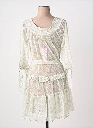 Robe mi-longue imprimé fleurs manches longues vert RHUM RAISIN femme