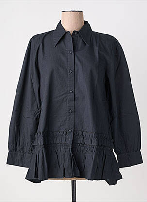 Tunique manches longues col chemisier noir RHUM RAISIN femme