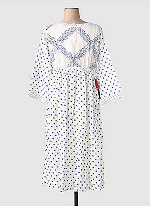 Robe mi-longue manches 3/4 manches 3/4 bleu RHUM RAISIN femme