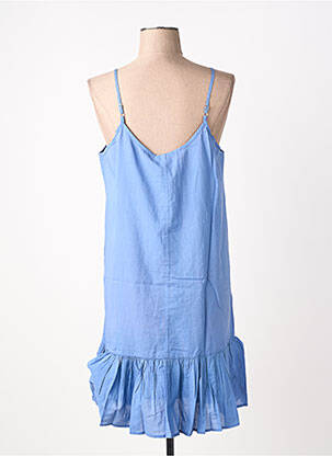 Robe mi-longue col rond fines bretelles bleu RHUM RAISIN femme