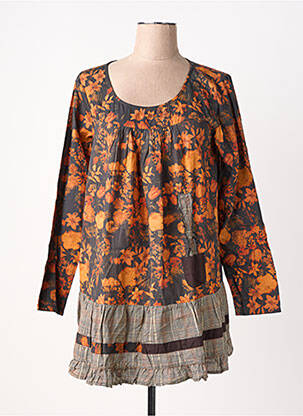 Tunique manches longues col rond orange RHUM RAISIN femme