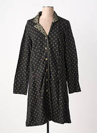 Manteau long coupe cintrée sans capuche vert RHUM RAISIN femme