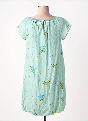 Robe courte manches courtes manches courtes vert RHUM RAISIN femme
