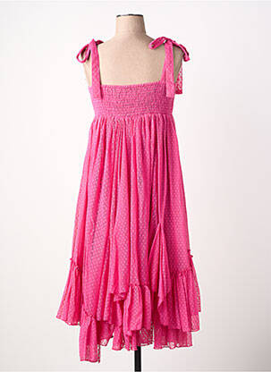 Robe mi-longue doublure fines bretelles rose RHUM RAISIN femme
