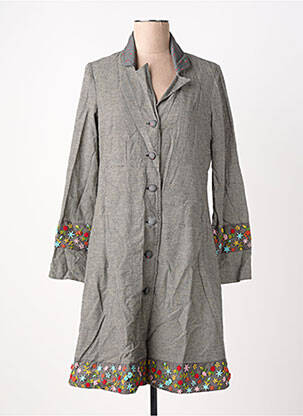 Robe courte manches longues manches longues gris RHUM RAISIN femme