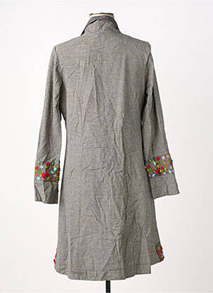 Robe courte manches longues manches longues gris RHUM RAISIN femme