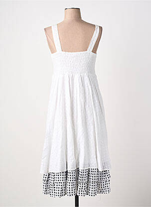 Robe mi-longue doublure fines bretelles blanc RHUM RAISIN femme